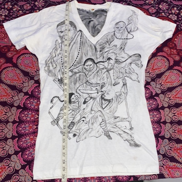 Vintage 80s Hand Drawn Kung-Fu legends T-shirt. Size L. See measurements. 19x30 - Picture 16 of 16